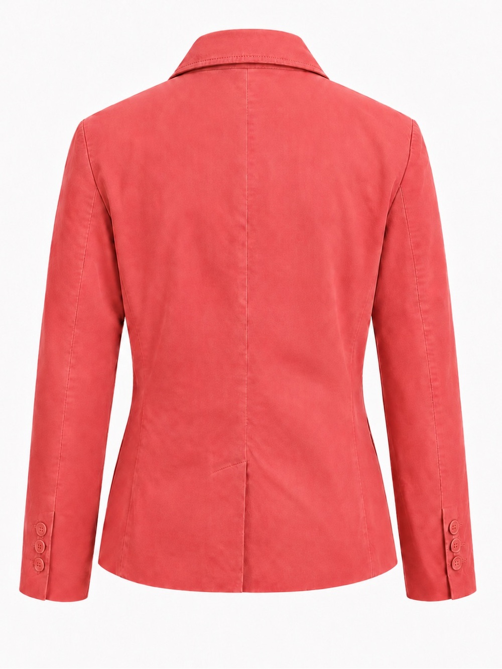 Talbots Coral Pink Cotton Blend 3-Button Tailored Blazer Jacket Size 6 - Picture 4 of 6